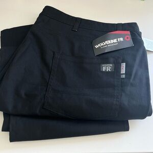 Wolverine Men’s Flame Resistant Stretch Denim Black Pants‎ 54x32 NWT